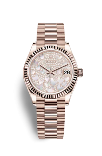 Rolex - 78275-0021 Datejust 31 Rose Gold / Fluted / Butterfly / President