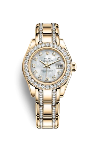 Rolex - 80298-0067 Datejust Pearlmaster 29 Yellow Gold Diamond Mother of Pearl Diamond