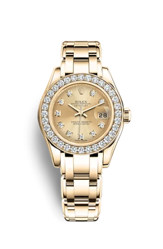 Rolex - 80298-0071 Datejust Pearlmaster 29 Yellow Gold Diamond / Champagne Diamond