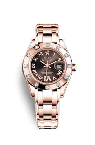 Rolex - 80315-0013 Datejust Pearlmaster 29 Everose Diamond / Chocolate Roman