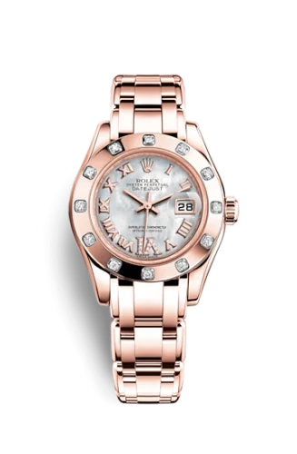 Rolex - 80315-0014 Datejust Pearlmaster 29 Everose 12 Diamond Mother of Pearl Roman