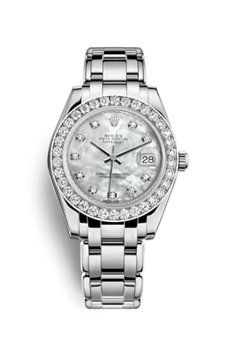 Rolex - 81299-0014 Datejust Pearlmaster 34 White Gold Diamond Mother of Pearl Diamonds
