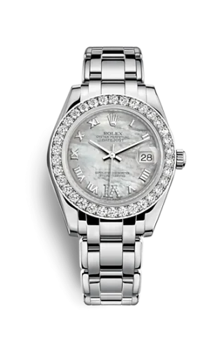 Rolex - 81299-0031 Datejust Pearlmaster 34 White Gold Diamond Mother of Pearl Roman