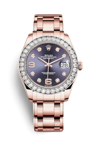 Rolex - 86285-0004 Datejust Pearlmaster 39 Everose Diamond / Aubergine