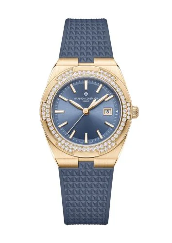 Vacheron Constantin - 1225V/000R-H014 Overseas Quartz Pink Gold - Diamond / Blue