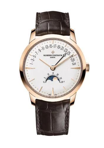 Vacheron Constantin Patrimony Moon Phase and Retrograde Date Pink Gold / Silver