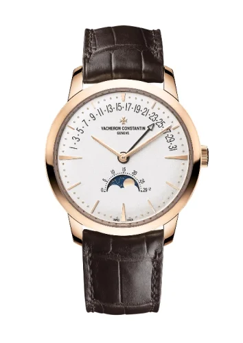 Vacheron Constantin Vacheron Constantin - 4010U/000R-B329 Patrimony Moon Phase and Retrograde Date Pink Gold / Silver