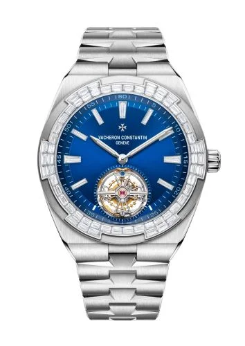 Vacheron Constantin - 6007V/210G-B955 Overseas Tourbillon White Gold - Baguette / Blue
