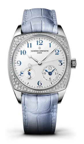 Vacheron Constantin - 7805S/000G-B052 Harmony Dual Time Small Model White Gold / Diamond / Blue Numerals