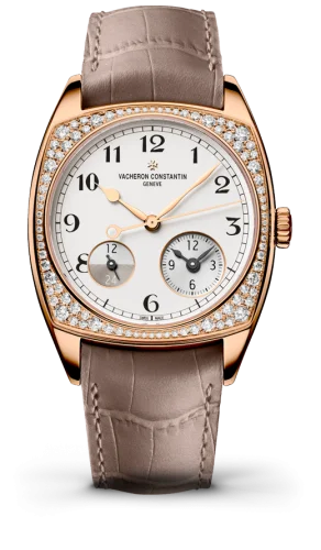 Vacheron Constantin - 7805S/000R-B140 Harmony Dual Time Pink Gold With Diamonds / Black Numerals