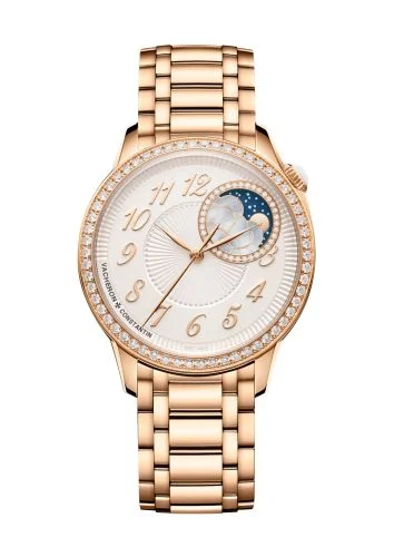 Vacheron Constantin - 8005F/120R-H002 Égérie Moonphase 37 Pink Gold - Diamond / Silver / Bracelet